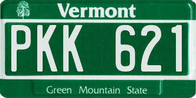 VT license plate PKK621