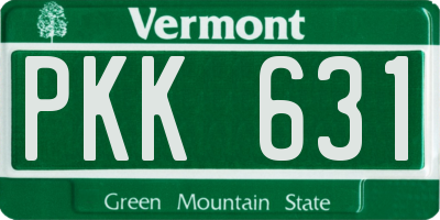 VT license plate PKK631
