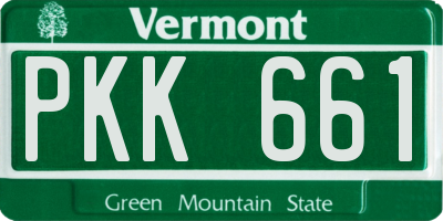 VT license plate PKK661
