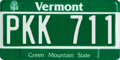 VT license plate PKK711