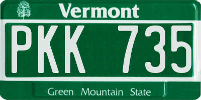 VT license plate PKK735