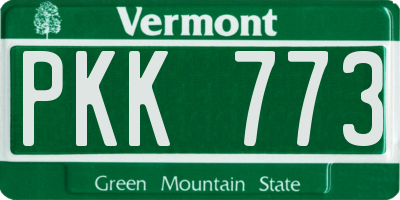 VT license plate PKK773