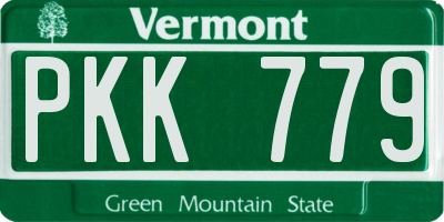 VT license plate PKK779