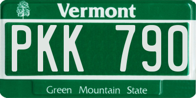 VT license plate PKK790