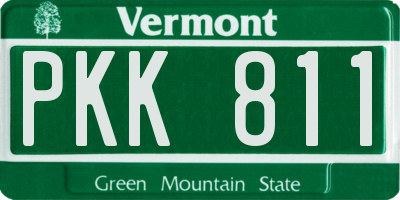 VT license plate PKK811