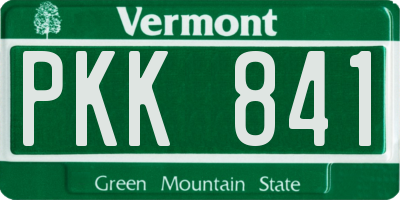 VT license plate PKK841