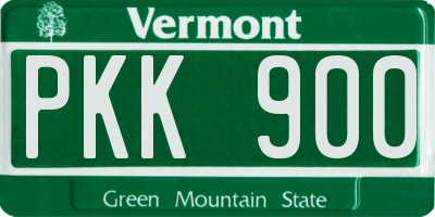 VT license plate PKK900