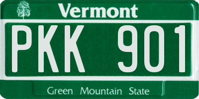 VT license plate PKK901