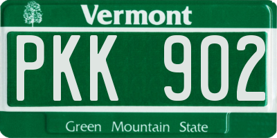 VT license plate PKK902
