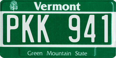 VT license plate PKK941