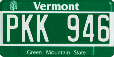 VT license plate PKK946