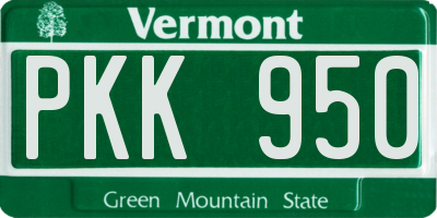 VT license plate PKK950