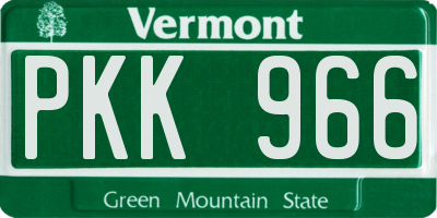 VT license plate PKK966