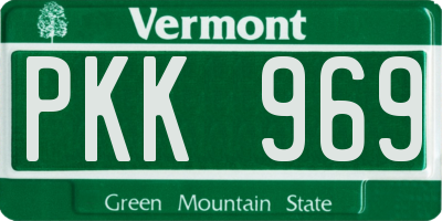 VT license plate PKK969