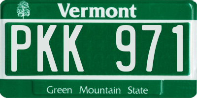 VT license plate PKK971