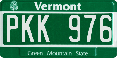 VT license plate PKK976