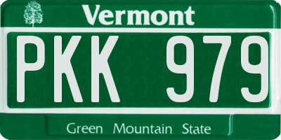 VT license plate PKK979