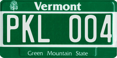 VT license plate PKL004