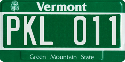 VT license plate PKL011