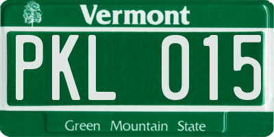 VT license plate PKL015
