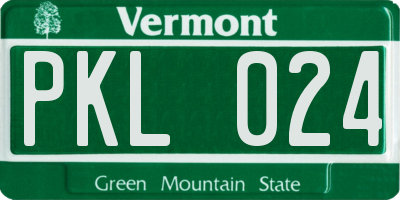 VT license plate PKL024
