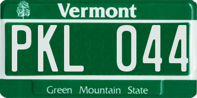 VT license plate PKL044
