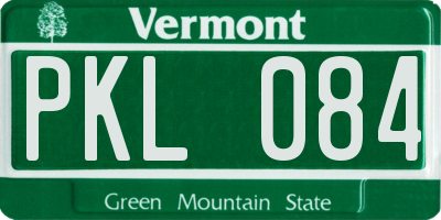 VT license plate PKL084