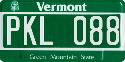VT license plate PKL088