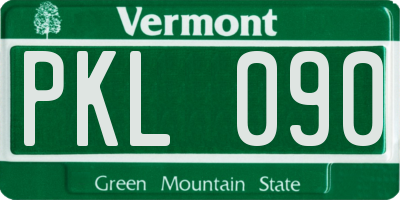 VT license plate PKL090