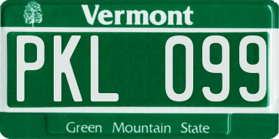 VT license plate PKL099