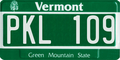 VT license plate PKL109