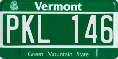 VT license plate PKL146