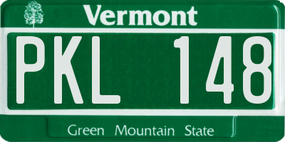 VT license plate PKL148