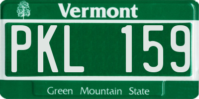 VT license plate PKL159