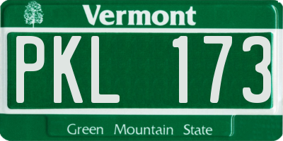 VT license plate PKL173