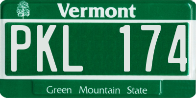 VT license plate PKL174