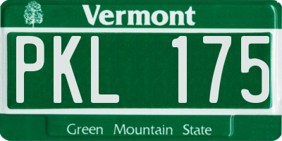 VT license plate PKL175