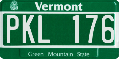 VT license plate PKL176