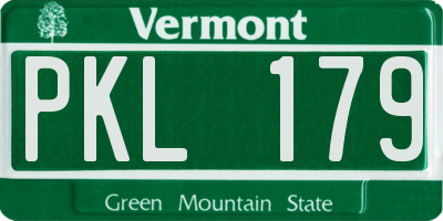 VT license plate PKL179