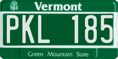 VT license plate PKL185