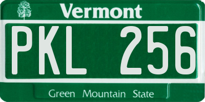 VT license plate PKL256