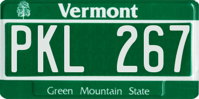 VT license plate PKL267
