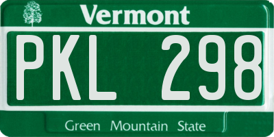 VT license plate PKL298