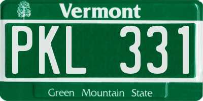 VT license plate PKL331