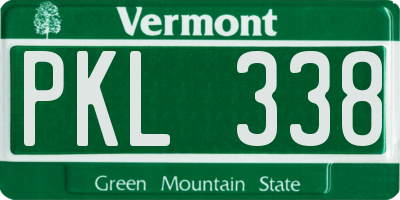 VT license plate PKL338