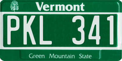 VT license plate PKL341