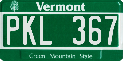 VT license plate PKL367