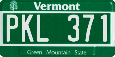 VT license plate PKL371