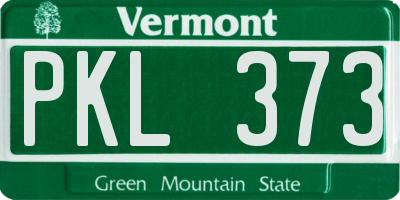 VT license plate PKL373