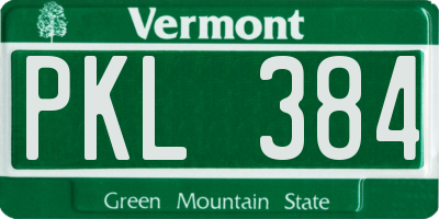 VT license plate PKL384